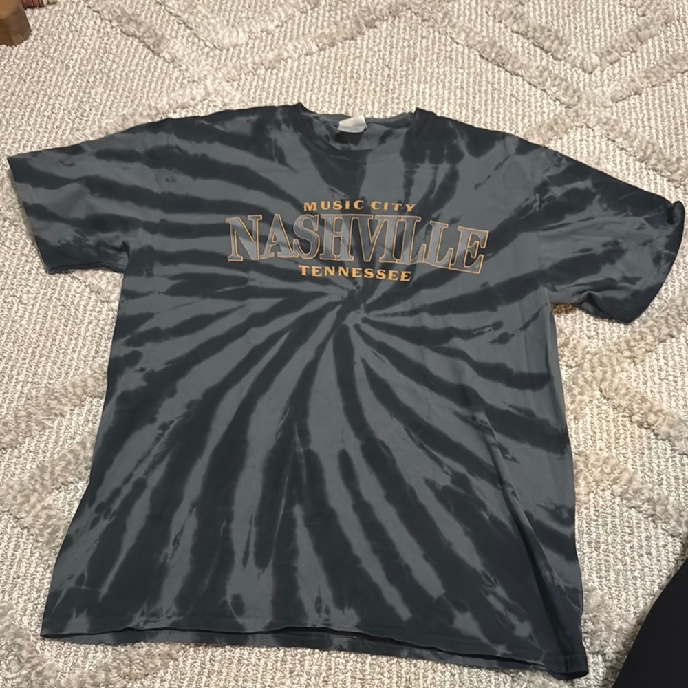 Black and Gray Tie-Dye Short Sleeve Tee